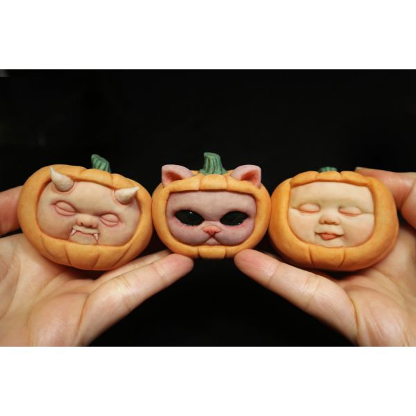 Soft & Squeezy Silicone Pumpkins (Pumpkin Demon Baby, Pumpkin Kittie, Pumpkin Baby)