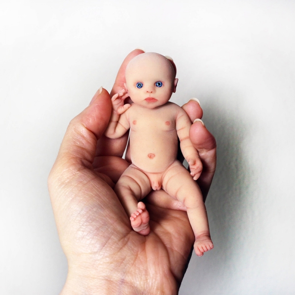Solid silicone miniature baby Victor 11,5 cm (4,6")