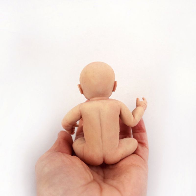 Solid silicone miniature asian baby Mei 11,5 cm (4,6")
