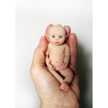 Solid silicone miniature baby Victoria 11,5 cm (4,6")